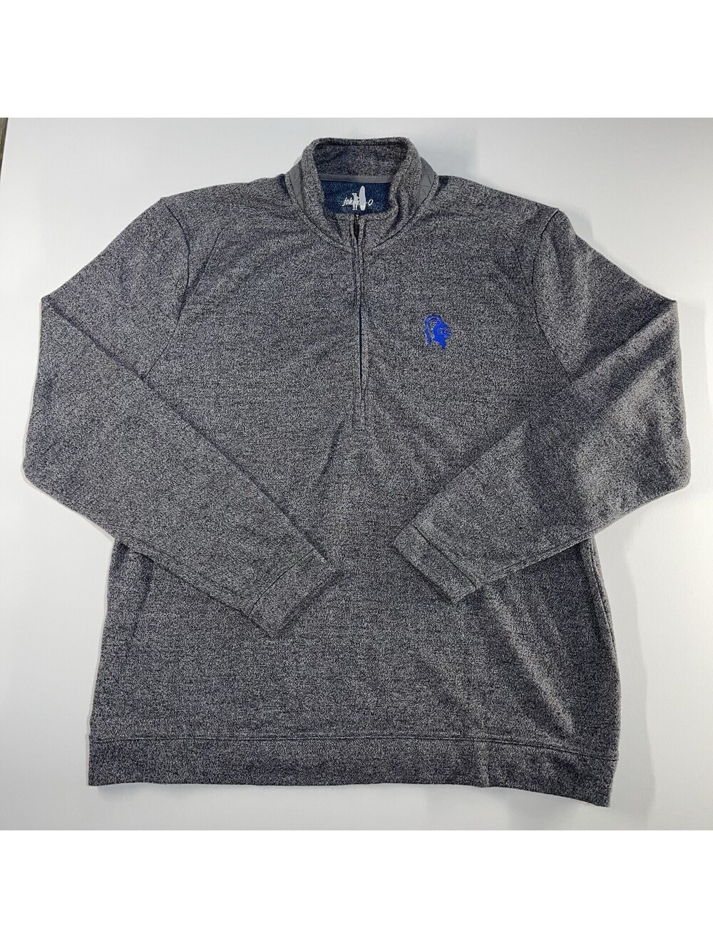 Johnnie O Sweater Men XL Grey Pullover 1/4 Zip Sweatshirt Golf Athleisure Knight